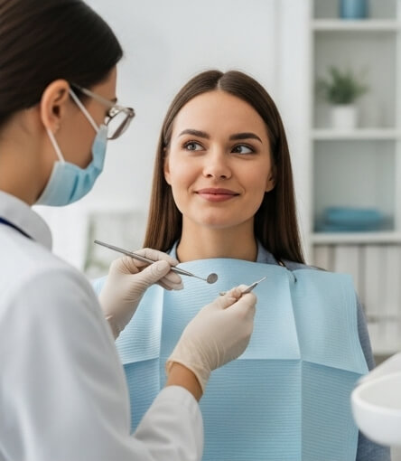 Women getting tooth pain treatment - Emergency dentist Borehamwood